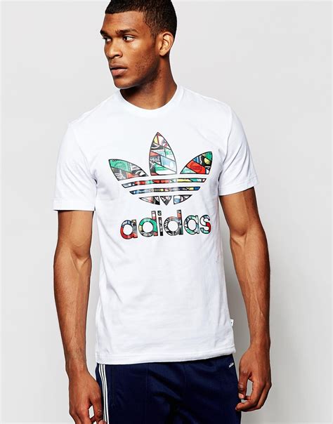 adidas origin weiß logo shirt|Adidas originals t shirts.